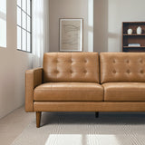 Lucco Genuine Tan Leather Right-Facing Sectional Sofa from Ashcroft Furniture - Luna Furniture