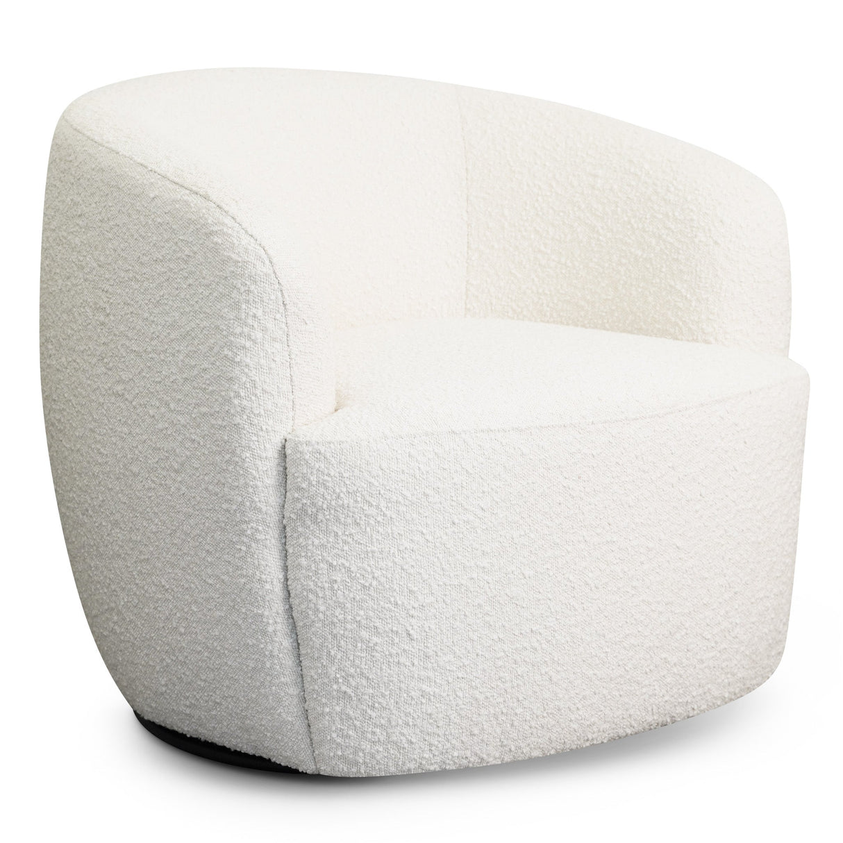 Mina White Boucle Swivel Chair from Ashcroft Furniture - Luna Furniture