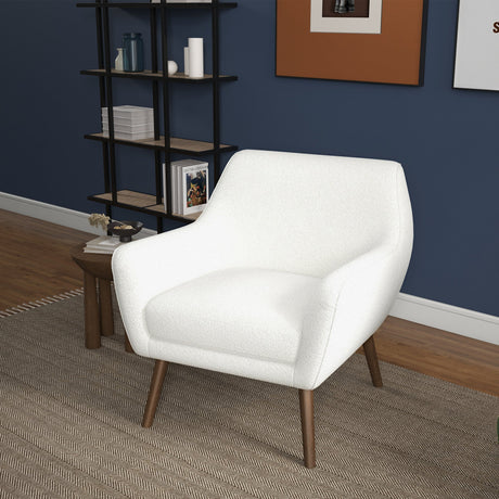 Panom White Boucle Lounge Chair from Ashcroft Furniture - Luna Furniture