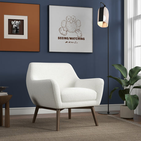 Panom White Boucle Lounge Chair from Ashcroft Furniture - Luna Furniture