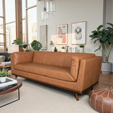 Phoenix Cognac Leather Sofa from Ashcroft Furniture - Luna Furniture