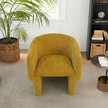 Wichita Gold Chenille Lounge Chair from Ashcroft Furniture - Luna Furniture