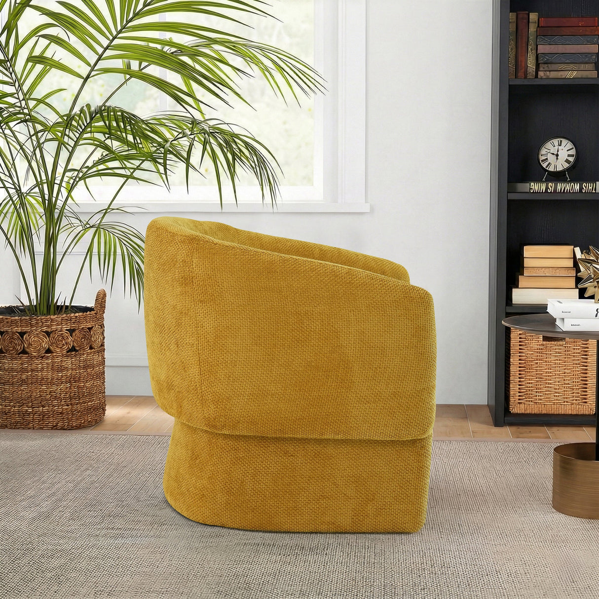 Wichita Gold Chenille Lounge Chair from Ashcroft Furniture - Luna Furniture