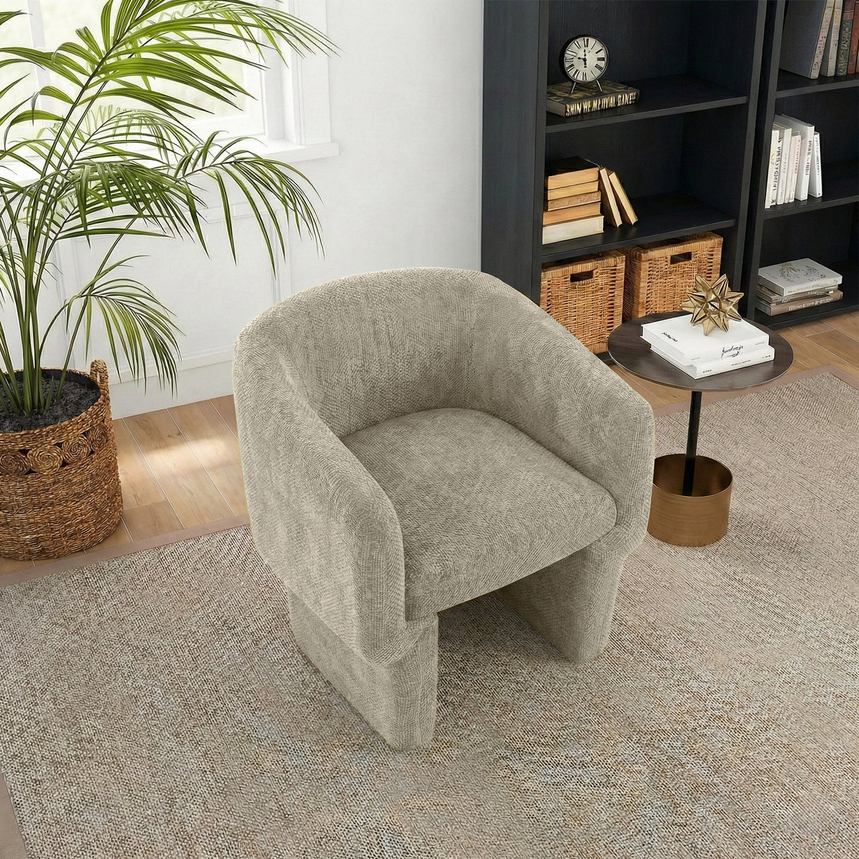 Wichita Light Brown Chenille Lounge Chair from Ashcroft Furniture - Luna Furniture