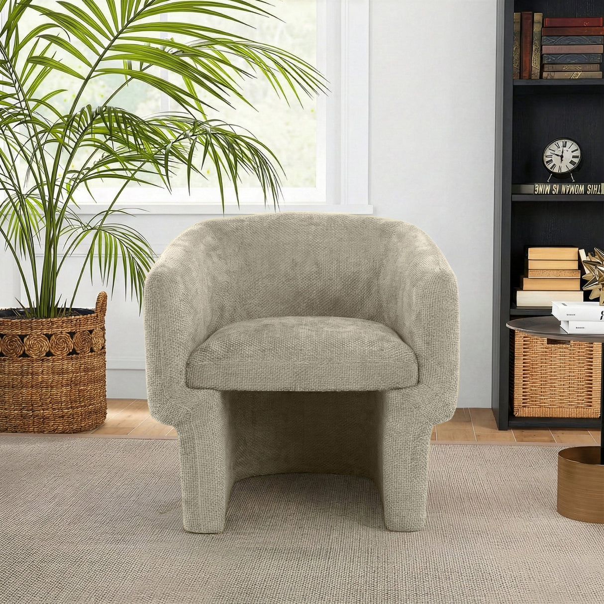 Wichita Light Brown Chenille Lounge Chair from Ashcroft Furniture - Luna Furniture