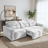 Falmouth Light Grey Fabric Power Slider Sofa from Ashcroft Furniture - Luna Furniture