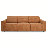 Falmouth Burnt Orange Fabric Power Slider Sofa from Ashcroft Furniture - Luna Furniture