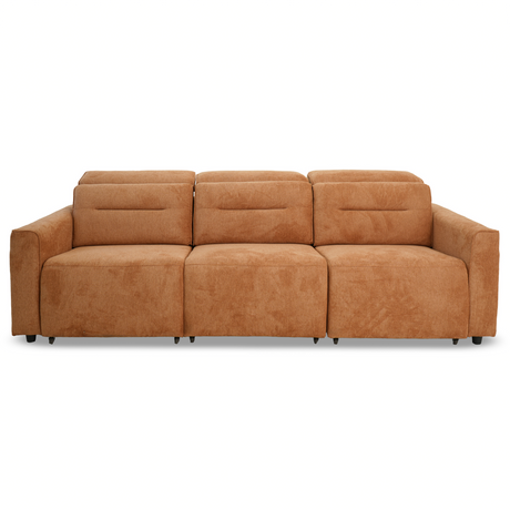 Falmouth Burnt Orange Fabric Power Slider Sofa from Ashcroft Furniture - Luna Furniture