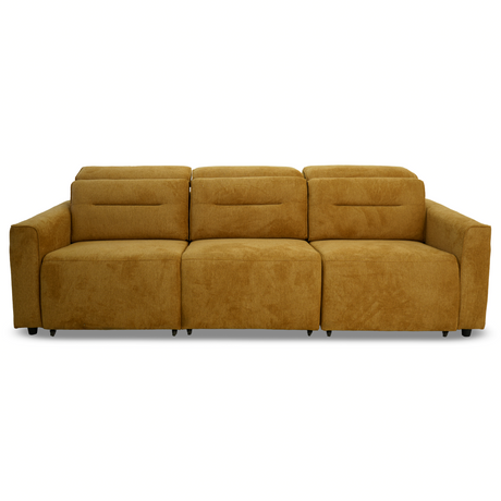 Falmouth Gold Fabric Power Slider Sofa from Ashcroft Furniture - Luna Furniture