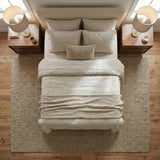 Aurora Ribbed Glass Lamp Base Clear Table Lamp Large Linen Shade from Ashcroft Furniture - Luna Furniture