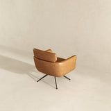 Camila Tan Leather Lounge Chair from Ashcroft Furniture - Luna Furniture