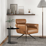 Camila Tan Leather Lounge Chair from Ashcroft Furniture - Luna Furniture