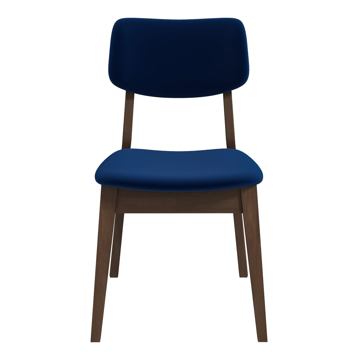Mid-Century Modern Velvet Solid Back Side Chair (Set of 2) Teal Blue Velvet from Ashcroft Furniture - Luna Furniture