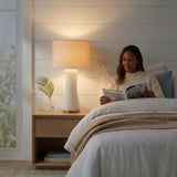 Cascade Glass Lamp Golden Base Off White Glass Table Lamp from Ashcroft Furniture - Luna Furniture