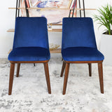 Clove Navy Blue Velvet Dining Chair (Set Of 2) from Ashcroft Furniture - Luna Furniture