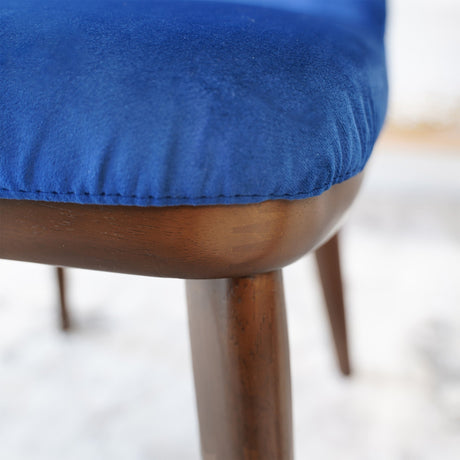 Clove Navy Blue Velvet Dining Chair (Set Of 2) from Ashcroft Furniture - Luna Furniture