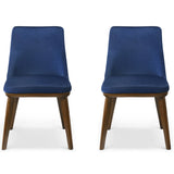 Clove Navy Blue Velvet Dining Chair (Set Of 2) from Ashcroft Furniture - Luna Furniture
