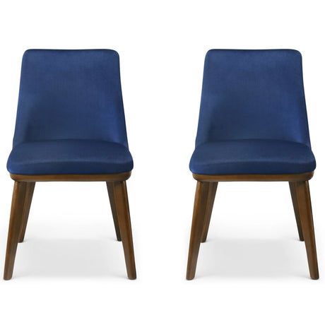 Clove Navy Blue Velvet Dining Chair (Set Of 2) from Ashcroft Furniture - Luna Furniture