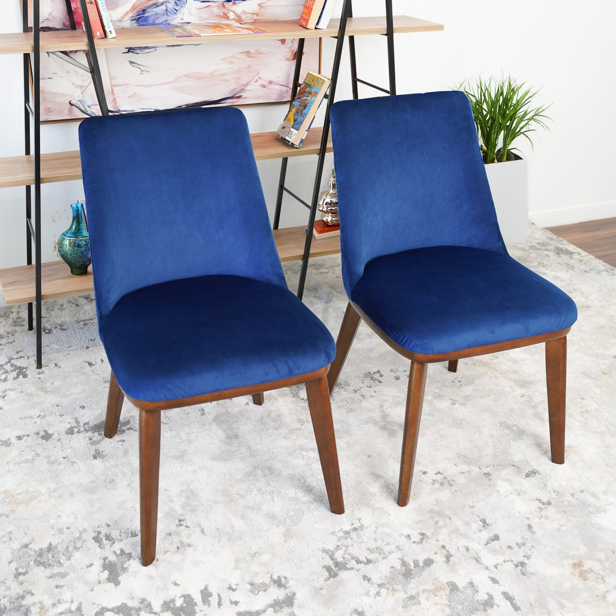 Clove Navy Blue Velvet Dining Chair (Set Of 2) from Ashcroft Furniture - Luna Furniture