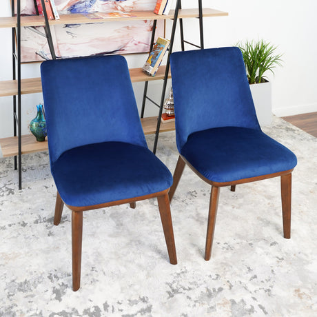 Clove Navy Blue Velvet Dining Chair (Set Of 2) from Ashcroft Furniture - Luna Furniture