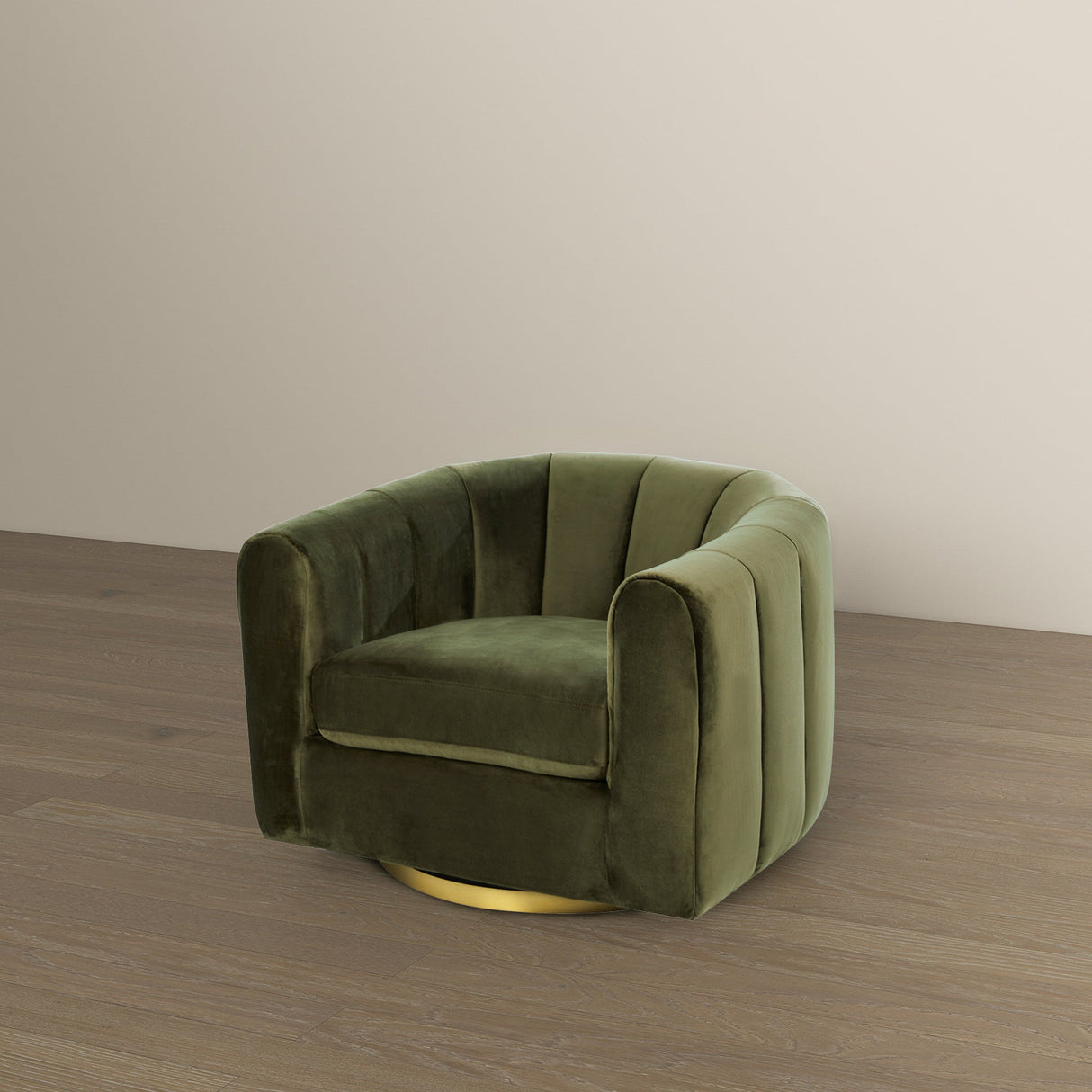 Cosey Green Velvet Swivel Chair from Ashcroft Furniture - Luna Furniture