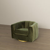Cosey Green Velvet Swivel Chair from Ashcroft Furniture - Luna Furniture