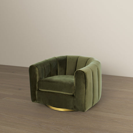 Cosey Green Velvet Swivel Chair from Ashcroft Furniture - Luna Furniture