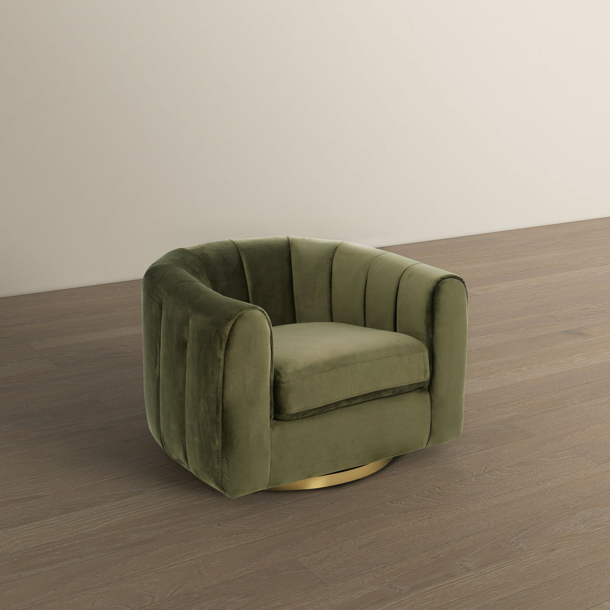 Cosey Green Velvet Swivel Chair from Ashcroft Furniture - Luna Furniture