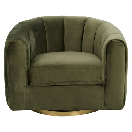 Cosey Green Velvet Swivel Chair from Ashcroft Furniture - Luna Furniture