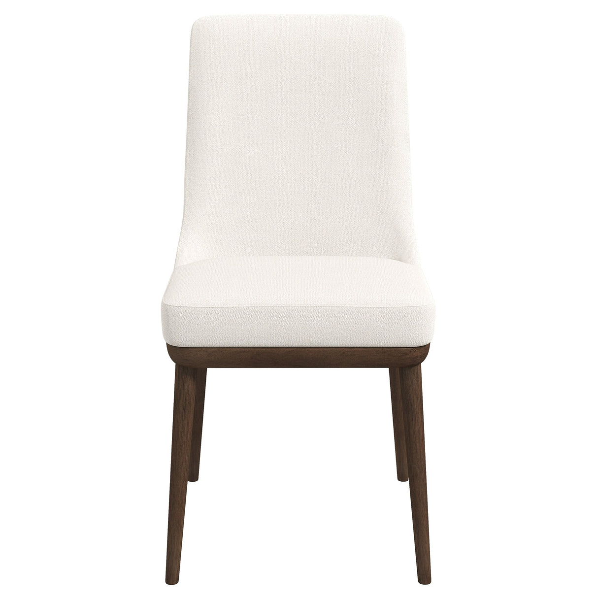Kate Mid-Century Modern Dining Chair (Set of 2) Cream Polyester Blend from Ashcroft Furniture - Luna Furniture