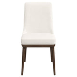 Kate Mid-Century Modern Dining Chair (Set of 2) Cream Polyester Blend from Ashcroft Furniture - Luna Furniture