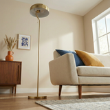 Spectra Floor Lamp - Gold outer and White inner from Ashcroft Furniture - Luna Furniture