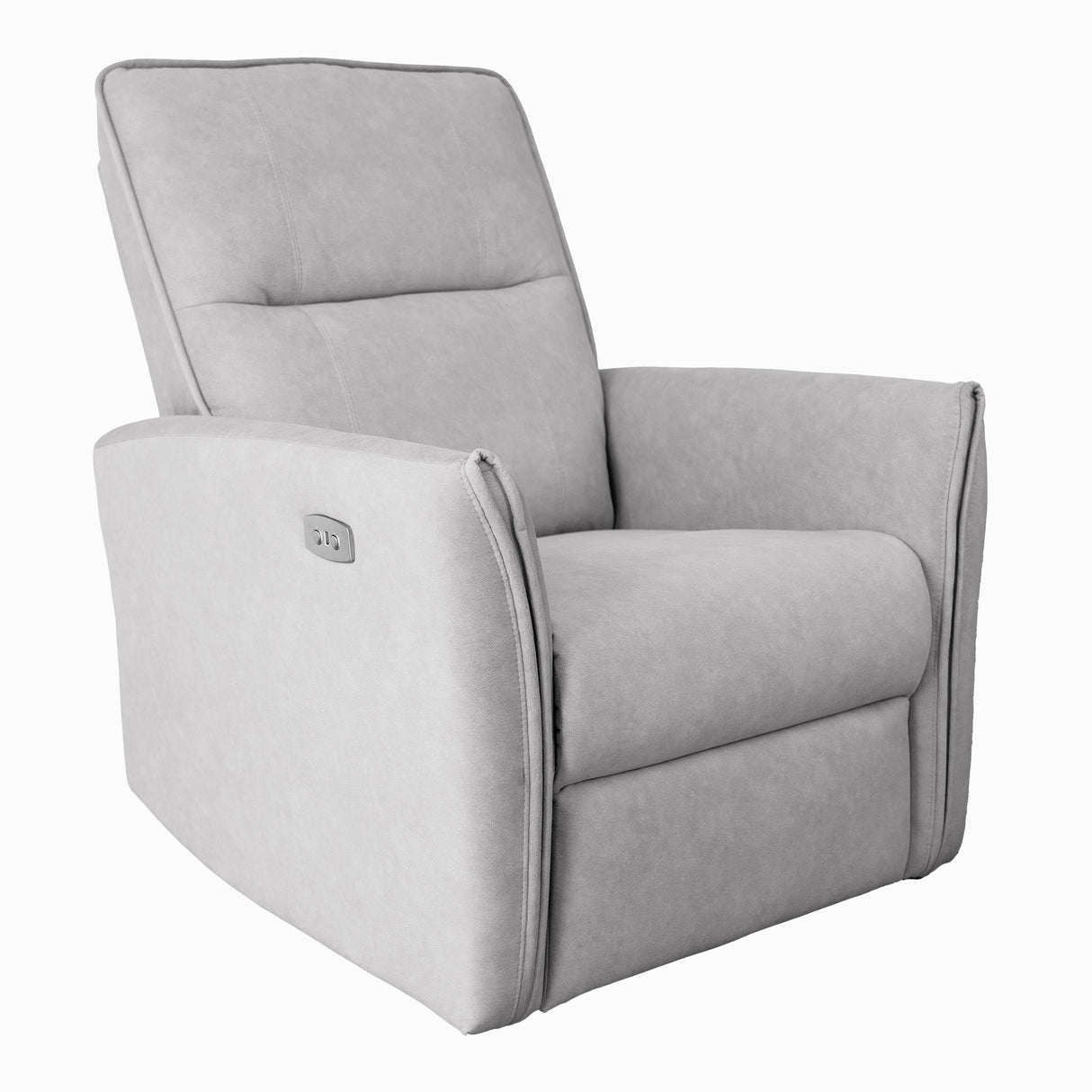 Asheville Grey Suede Recliner Chair from Ashcroft Furniture - Luna Furniture