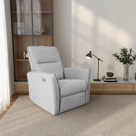 Asheville Grey Suede Recliner Chair from Ashcroft Furniture - Luna Furniture