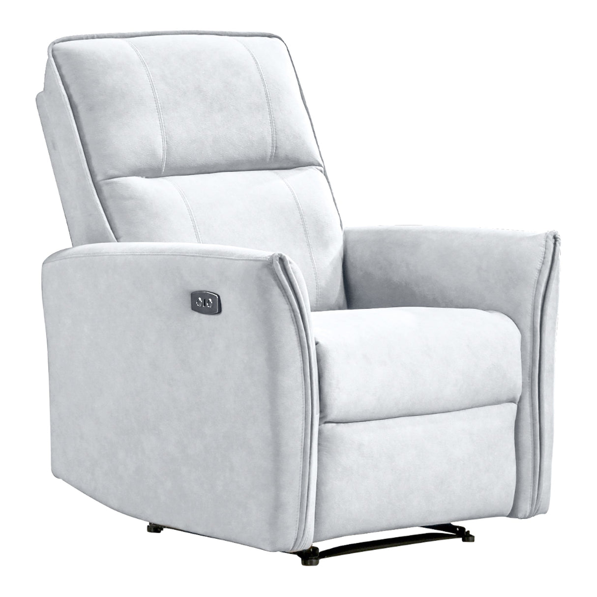 Asheville Grey Suede Recliner Chair from Ashcroft Furniture - Luna Furniture