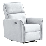 Asheville Grey Suede Recliner Chair from Ashcroft Furniture - Luna Furniture