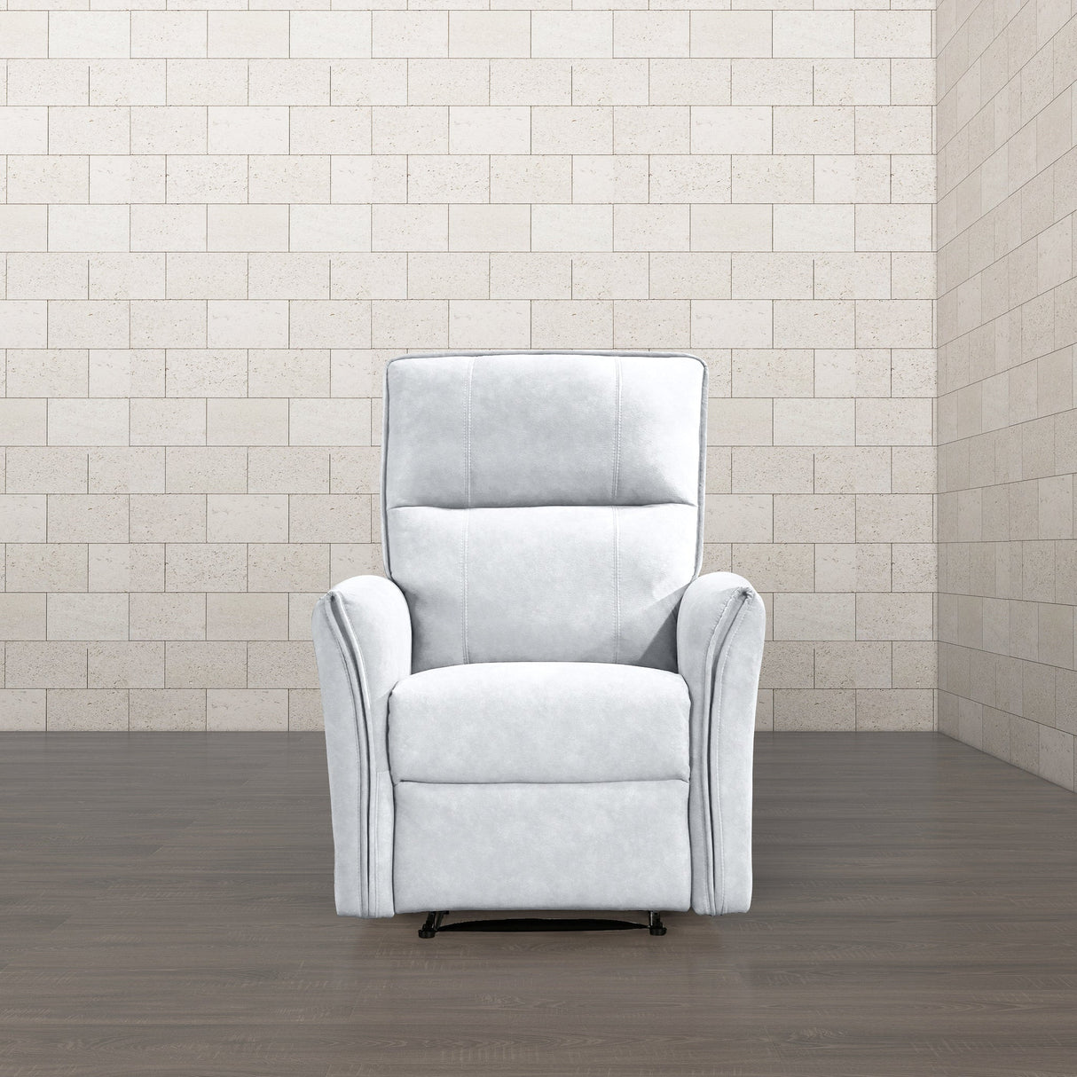 Asheville Grey Suede Recliner Chair from Ashcroft Furniture - Luna Furniture