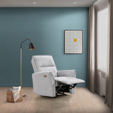 Asheville Grey Suede Recliner Chair from Ashcroft Furniture - Luna Furniture