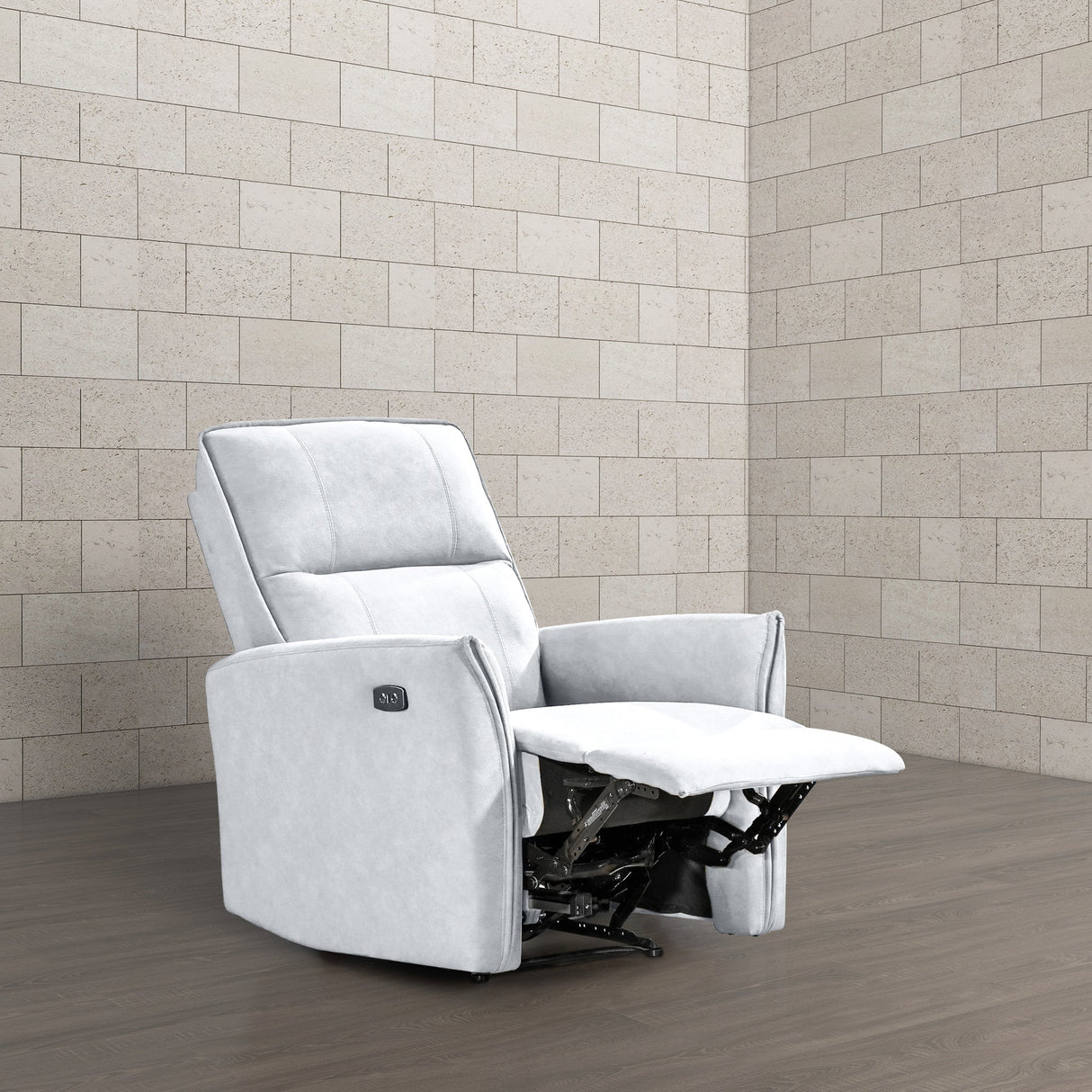 Asheville Grey Suede Recliner Chair from Ashcroft Furniture - Luna Furniture