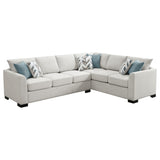 Ashford Greige Chenille Upholstered Sleeper Sectional Sofa from Coaster - Luna Furniture