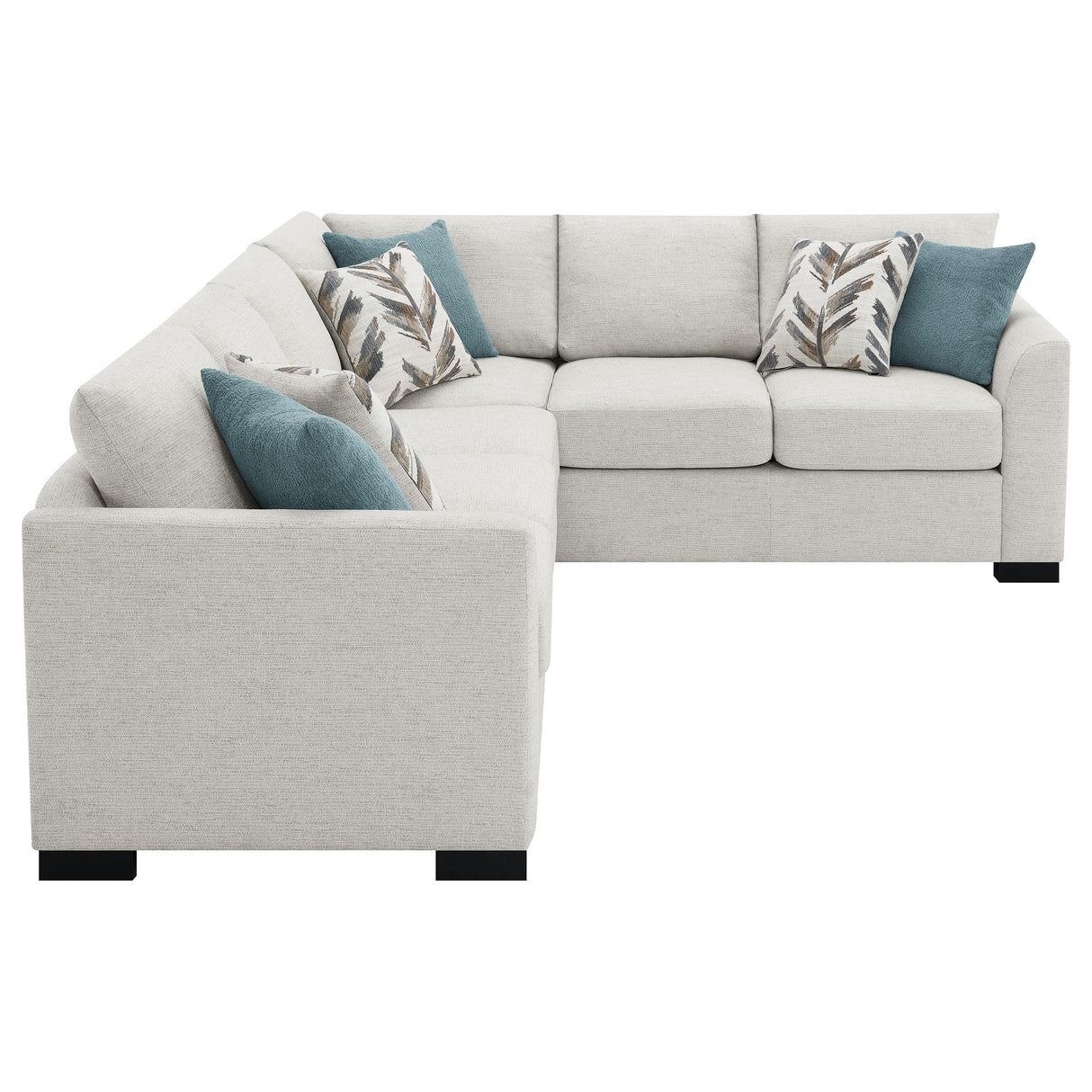 Ashford Greige Chenille Upholstered Sleeper Sectional Sofa from Coaster - Luna Furniture