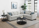 Ashford Greige Chenille Upholstered Sleeper Sectional Sofa from Coaster - Luna Furniture