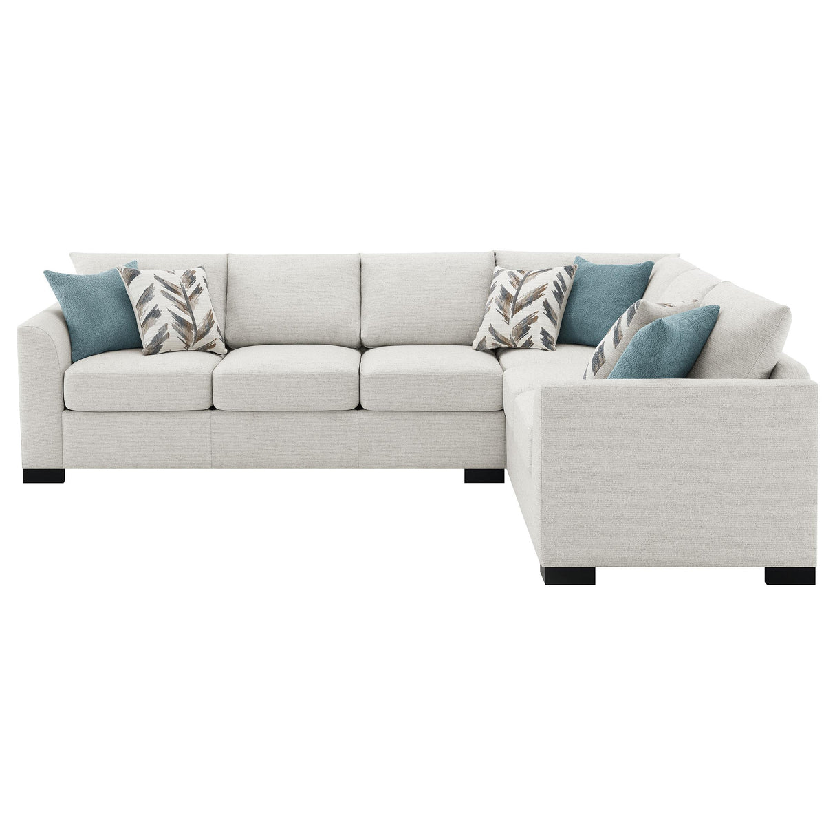 Ashford Greige Chenille Upholstered Sleeper Sectional Sofa from Coaster - Luna Furniture