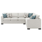 Ashford Greige Chenille Upholstered Sleeper Sectional Sofa from Coaster - Luna Furniture