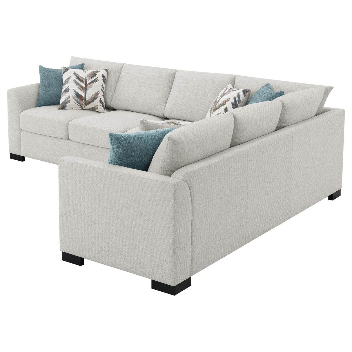 Ashford Greige Chenille Upholstered Sleeper Sectional Sofa from Coaster - Luna Furniture