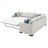 Ashford Greige Chenille Upholstered Sleeper Sectional Sofa from Coaster - Luna Furniture