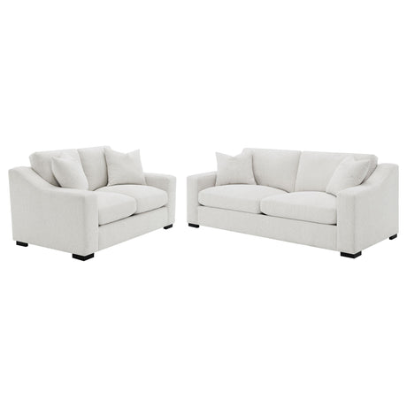 Ashlyn Sand 2-Piece Upholstered Track Arm Living Room Set from Coaster - Luna Furniture