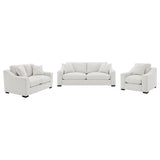 Ashlyn Sand 3-Piece Upholstered Track Arm Living Room Set from Coaster - Luna Furniture