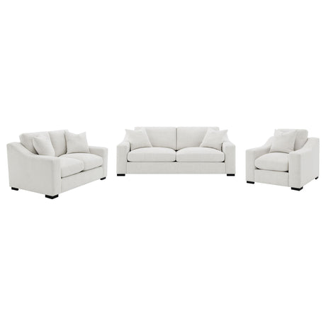 Ashlyn Sand 3-Piece Upholstered Track Arm Living Room Set from Coaster - Luna Furniture