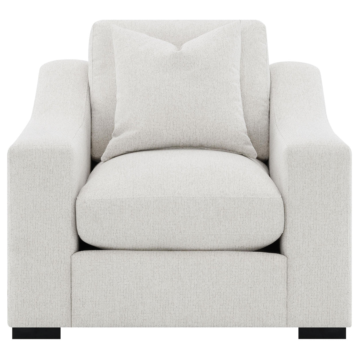 Ashlyn Sand Fabric Upholstered Track Arm Accent Chair from Coaster - Luna Furniture